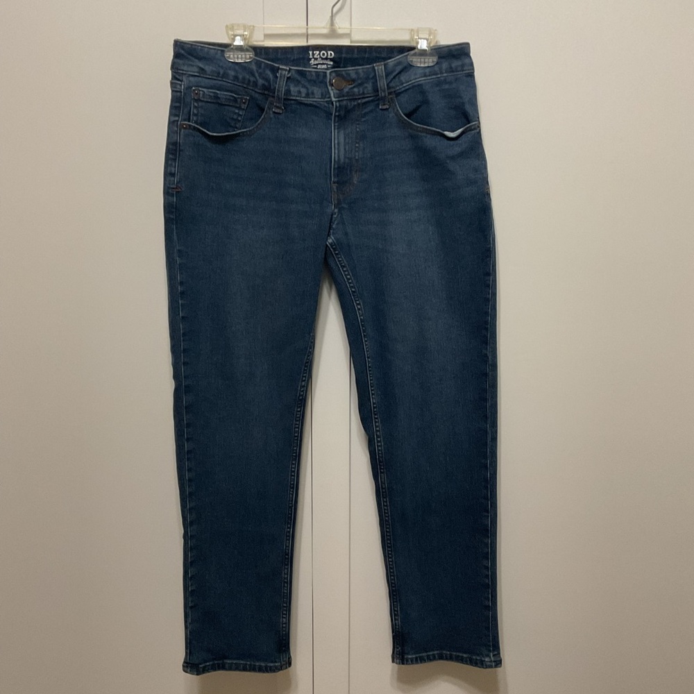 Men’s Izod Dark Wash Jeans Classic Straight Fit, 32x30, NWOT